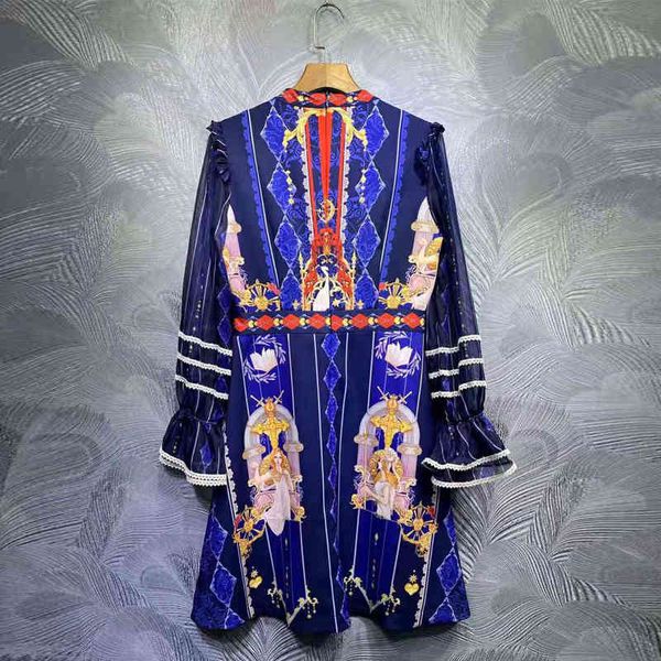dress seqinyy dark blue vintage printing summer spring fashion design feminine runway frilly mini rentals, Black;gray
dress seqinyy dark blue vintage printing summer spring fashion design feminine runway frilly mini rentals, Black;gray