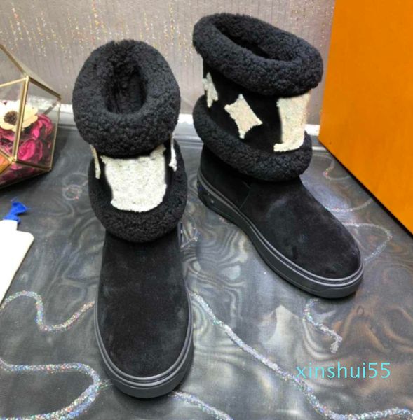 women snowdrop flat ankle boots fashion wool printed rubber sole martin booted r ladies winter snow boot shoes 3681, Black
women snowdrop flat ankle boots fashion wool printed rubber sole martin booted r ladies winter snow boot shoes 3681, Black