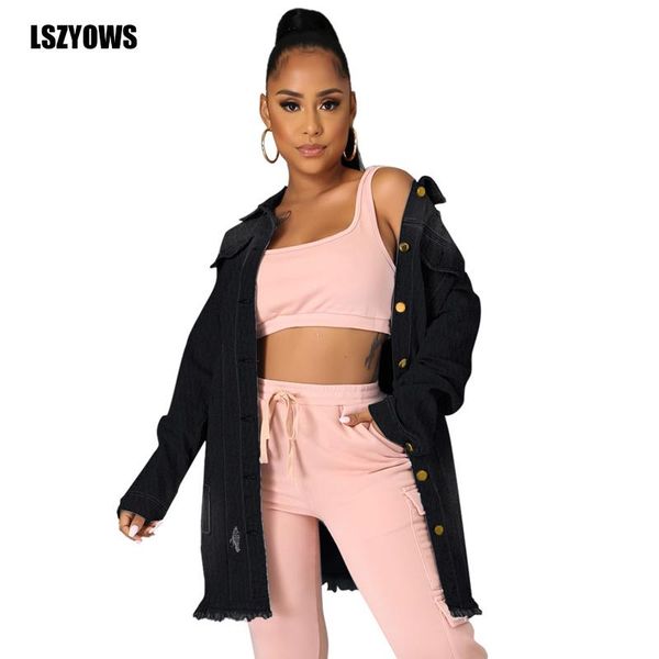 women's jackets autumn winter women holes denim jacket vintage long jean casual slim sleeve black female coats plus size streetwear, Black;brown
women's jackets autumn winter women holes denim jacket vintage long jean casual slim sleeve black female coats plus size streetwear, Black;brown