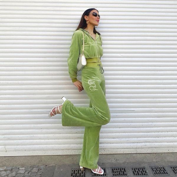 luxury diamonds dragon green velvet hoodies lady streetwear 2021 autumn long sleeve zipper hooded cropped flare pants sports suitsthe female, Gray
luxury diamonds dragon green velvet hoodies lady streetwear 2021 autumn long sleeve zipper hooded cropped flare pants sports suitsthe female, Gray