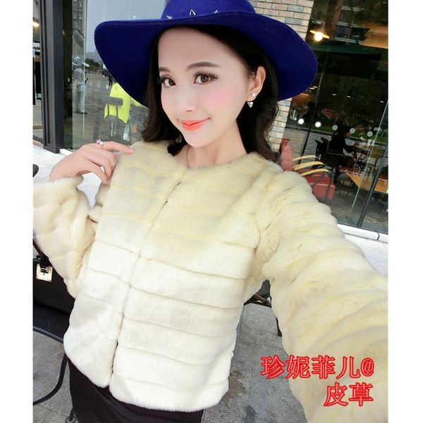 women's fur & faux autumn winter imitation coat female short hair korean version of long sleeves women artificial wool, Black
women's fur & faux autumn winter imitation coat female short hair korean version of long sleeves women artificial wool, Black
