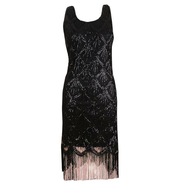 women black gold silver sequined o neck dress beading sector vest sleeveless tank tassel d2381 210514, Black;gray
women black gold silver sequined o neck dress beading sector vest sleeveless tank tassel d2381 210514, Black;gray