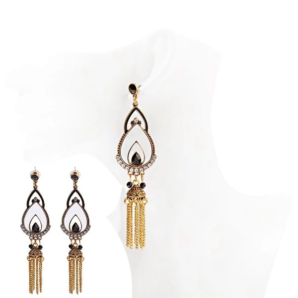 retro women's pink water drop earrings bohemia gold bells tassel earrings fashion jewelry wedding earrings hangers, Silver
retro women's pink water drop earrings bohemia gold bells tassel earrings fashion jewelry wedding earrings hangers, Silver