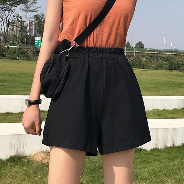 women's shorts fashion seaside beach vacation summer women high waist casual loose wide leg, White;black
women's shorts fashion seaside beach vacation summer women high waist casual loose wide leg, White;black