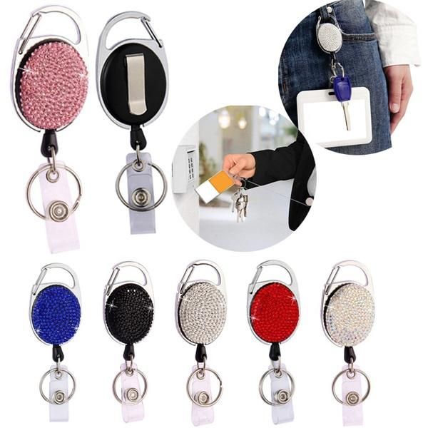 keychains crystal retractable pull keychain shinny badge reel id lanyard name tag card holder car key chain belt clips, Silver
keychains crystal retractable pull keychain shinny badge reel id lanyard name tag card holder car key chain belt clips, Silver