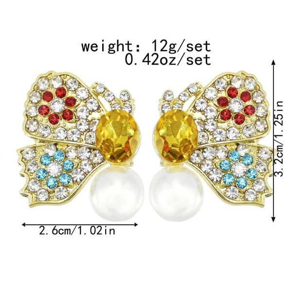 crystal pearl stud earrings for girls est fashion cute shiny butterfly inlaid wedding party jewelry gift wholesale, Golden;silver
crystal pearl stud earrings for girls est fashion cute shiny butterfly inlaid wedding party jewelry gift wholesale, Golden;silver