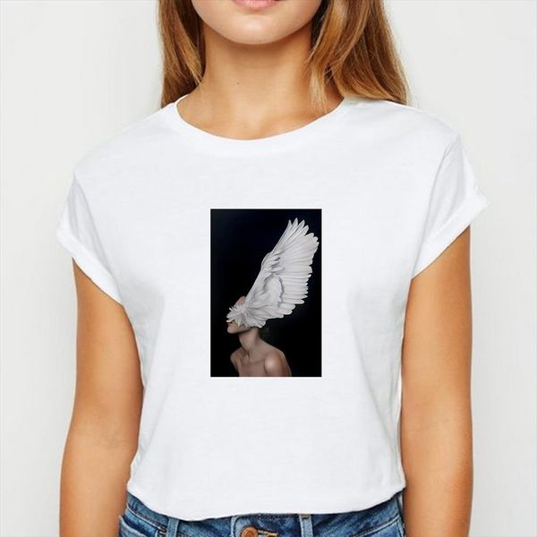 plus size wing feather and men t shirt women flower girl spring summer o neck recreational tee white shirts, White;black
plus size wing feather and men t shirt women flower girl spring summer o neck recreational tee white shirts, White;black