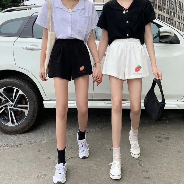 women's shorts sports summer casual loose a-line high-waisted wide-leg pants clothes strawberry print kawaii size drop, White;black
women's shorts sports summer casual loose a-line high-waisted wide-leg pants clothes strawberry print kawaii size drop, White;black