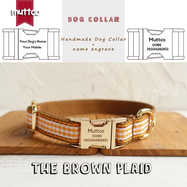 dog collars & leashes muttco custom puppy pet with name retailing collar engravd the brown plaid 5 sizes udc013j
dog collars & leashes muttco custom puppy pet with name retailing collar engravd the brown plaid 5 sizes udc013j