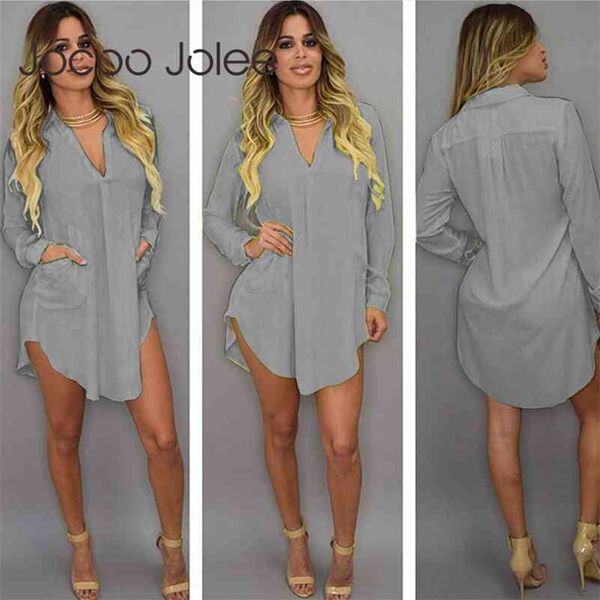 women fashion v neck irregular chiffon shirt dress casual solid spring long sleeve loose blouse plus size 210416, Black;gray
women fashion v neck irregular chiffon shirt dress casual solid spring long sleeve loose blouse plus size 210416, Black;gray