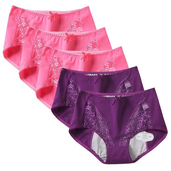 women's panties 5 pcs lace menstrual period women leak proof jacquard briefs lingerie female breathable physiological underwear, Black;pink
women's panties 5 pcs lace menstrual period women leak proof jacquard briefs lingerie female breathable physiological underwear, Black;pink
