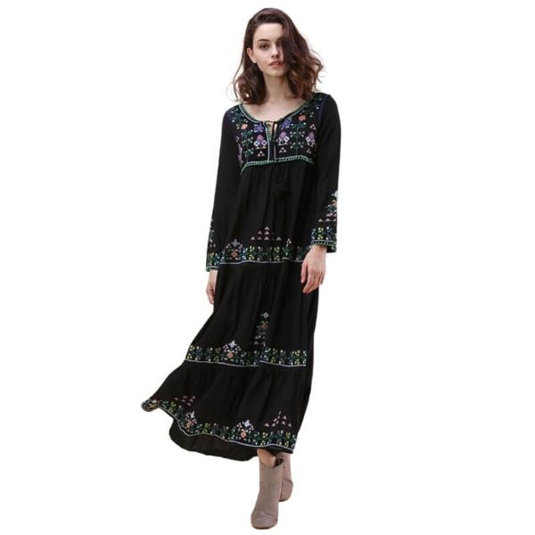 casual dresses bohemian beach dress black summer tribe style vintage tassel tie neck moroccan embroidered loose and plus-size women fairy, Black;gray
casual dresses bohemian beach dress black summer tribe style vintage tassel tie neck moroccan embroidered loose and plus-size women fairy, Black;gray