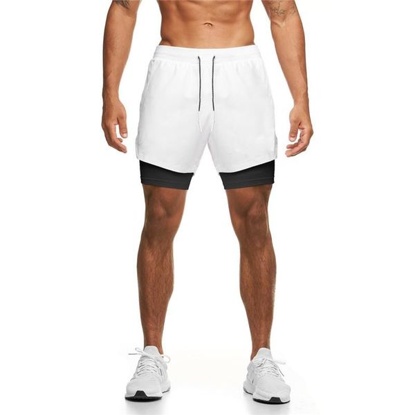 gym clothing fashion men's shorts quick-drying 2-in-1 multi-pocket double-layer fitness lace-up sports pants, White;black
gym clothing fashion men's shorts quick-drying 2-in-1 multi-pocket double-layer fitness lace-up sports pants, White;black
