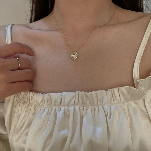 chains 2021 kpop love heart shell pendants stainless steel chain necklace for women luxury trendy party aesthetic jewellery, Silver
chains 2021 kpop love heart shell pendants stainless steel chain necklace for women luxury trendy party aesthetic jewellery, Silver