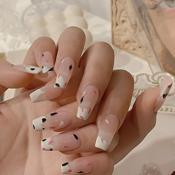 false nails 24 pcs coffin cow ballerina full cover nail tips with press glue detachable artificial fake art 2021, Red;gold
false nails 24 pcs coffin cow ballerina full cover nail tips with press glue detachable artificial fake art 2021, Red;gold