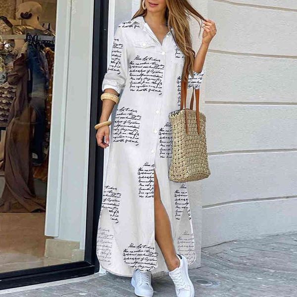 casual dresses autumn women elegant letter print lapel sleeve buttons long shirt dress lady irregular hem party 7vyx, Black;gray
casual dresses autumn women elegant letter print lapel sleeve buttons long shirt dress lady irregular hem party 7vyx, Black;gray