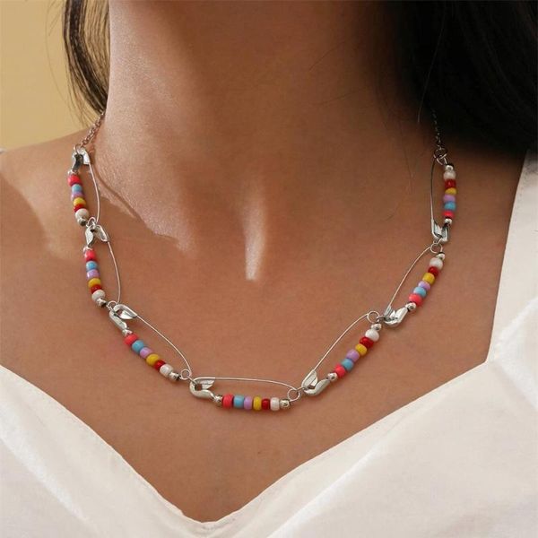 pendant necklaces lxy-w vintage fashion ethnic pastoral style colored bead pins necklace for women boho choker geometric jewelry party gift, Silver
pendant necklaces lxy-w vintage fashion ethnic pastoral style colored bead pins necklace for women boho choker geometric jewelry party gift, Silver