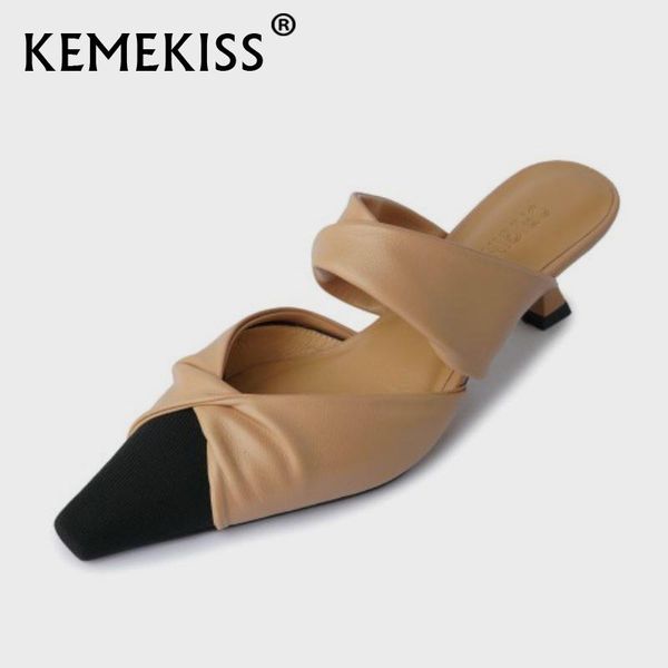sandals kemekiss women real leather mix color shoes fashion cool party thin heel footwear size 34-39, Black
sandals kemekiss women real leather mix color shoes fashion cool party thin heel footwear size 34-39, Black