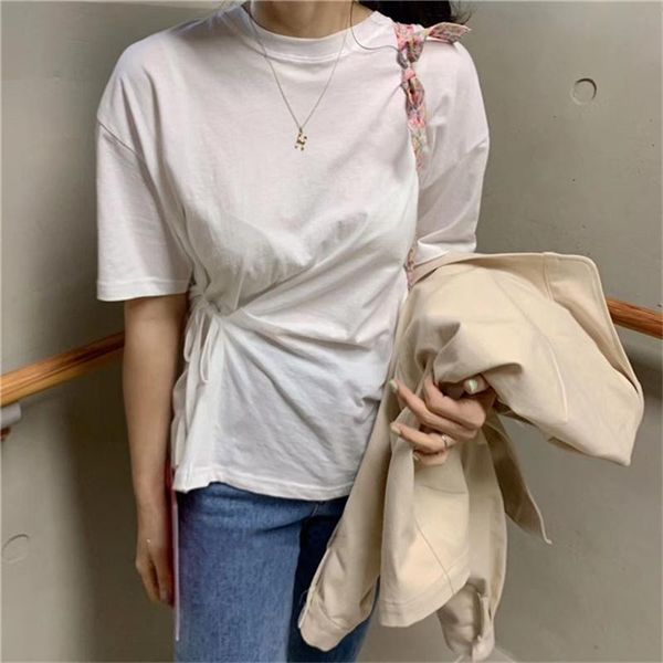 women's t-shirt hzirip 2021 solid summer short sleeves slim all match stylish femme loose high waist cotton brief chic t-shirts, White
women's t-shirt hzirip 2021 solid summer short sleeves slim all match stylish femme loose high waist cotton brief chic t-shirts, White