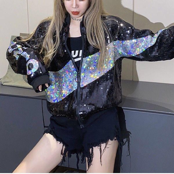 women's jackets glitter sequin fashion letter print baseball uniform casual coat autumn thin wholesale female clothed, Black;brown
women's jackets glitter sequin fashion letter print baseball uniform casual coat autumn thin wholesale female clothed, Black;brown