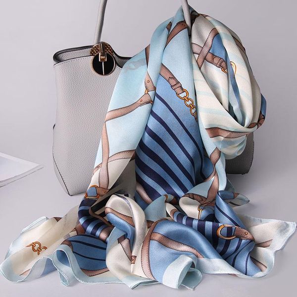 scarves fashion real silk scarf women hangzhou design print 100% shawls wraps soft long spring headscarf foulard femme, Blue;gray
scarves fashion real silk scarf women hangzhou design print 100% shawls wraps soft long spring headscarf foulard femme, Blue;gray