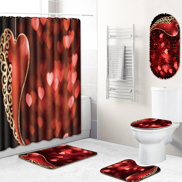 bath mats valentine's day shower curtain bathroom mat five-piece set toilet carpet room area rugs for home living
bath mats valentine's day shower curtain bathroom mat five-piece set toilet carpet room area rugs for home living