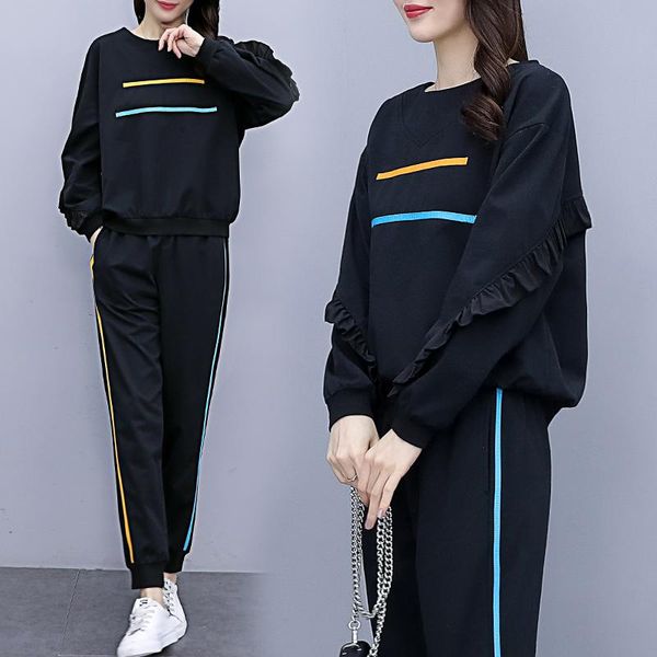 women's tracksuits spring suit plus size slimming tracksuit for women leisure two-piece set fashion ensemble femme survetement, Gray
women's tracksuits spring suit plus size slimming tracksuit for women leisure two-piece set fashion ensemble femme survetement, Gray