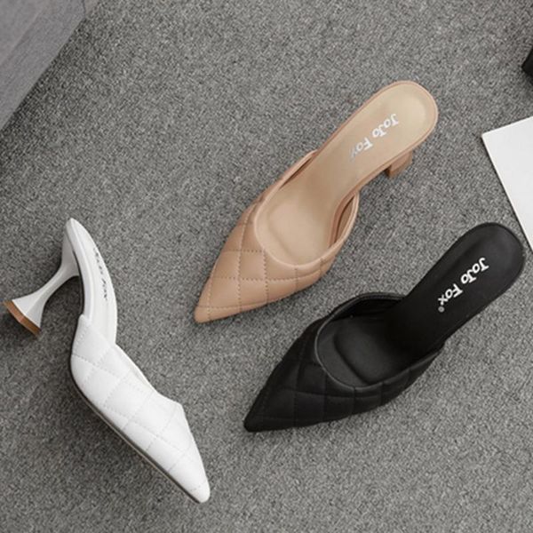 summer fashion women design slides apricot pointed toe hoof heels mules sandals lady leisure outside prom shoes slippers, Black
summer fashion women design slides apricot pointed toe hoof heels mules sandals lady leisure outside prom shoes slippers, Black