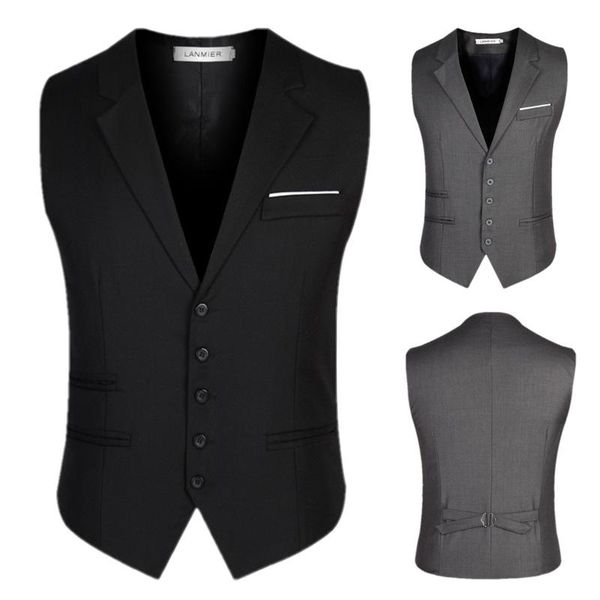men's vests 2021 men single breasted suit vest v-neck slim fit cotton waistcoat gentleman sleeveless jacket formal dress business, Black;white
men's vests 2021 men single breasted suit vest v-neck slim fit cotton waistcoat gentleman sleeveless jacket formal dress business, Black;white