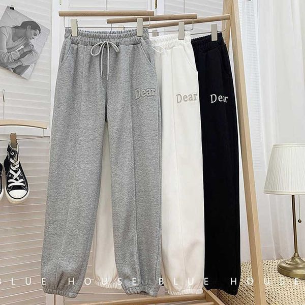 women casual sport pants solid color running jogger pants female spring tracksuit elastic waist ladies sweatpants baggy trousers 210527, Black;white
women casual sport pants solid color running jogger pants female spring tracksuit elastic waist ladies sweatpants baggy trousers 210527, Black;white
