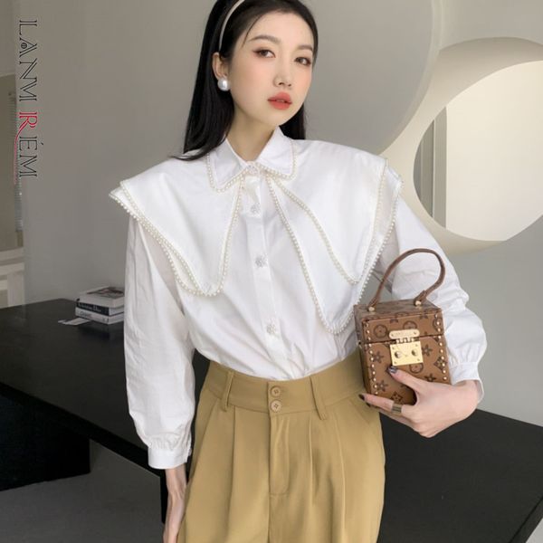 double collar white shirt for women spring summer ladies elegant shirts with buttons female all match 2d1366 210507
double collar white shirt for women spring summer ladies elegant shirts with buttons female all match 2d1366 210507