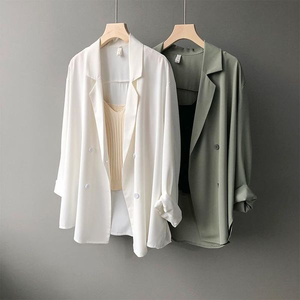 women's suits & blazers women high-quality autumn 2021thin suit jacket design loose casual solid double breasted ladies office lady, White;black
women's suits & blazers women high-quality autumn 2021thin suit jacket design loose casual solid double breasted ladies office lady, White;black