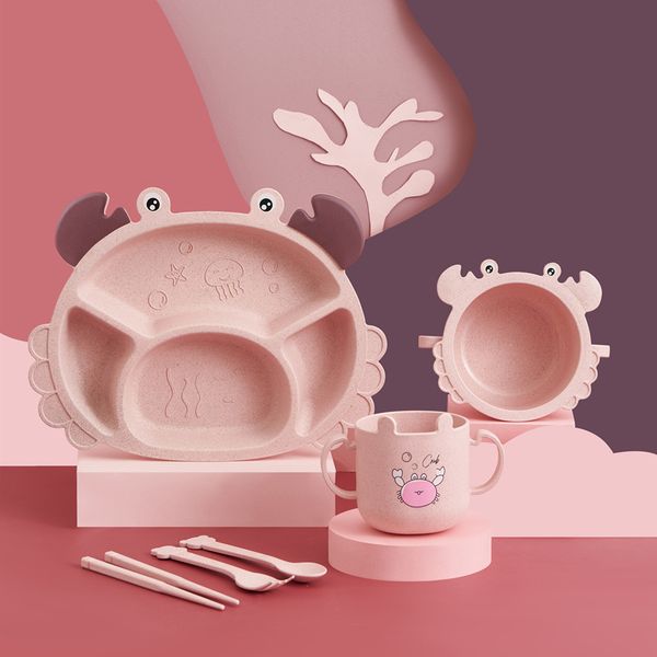 6pcs/set Baby Dish Training Tableware Children Cute Crab Feeding Food Dishes Kids Dinnerware with Bowl Cup Spoon Fork Plate
6pcs/set Baby Dish Training Tableware Children Cute Crab Feeding Food Dishes Kids Dinnerware with Bowl Cup Spoon Fork Plate