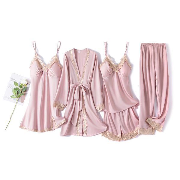 sleepwear female rentals wear sleepwear casual ensemble gray satin home solid silk clothes 5pcs suit pyjamas nightgown, Black;red
sleepwear female rentals wear sleepwear casual ensemble gray satin home solid silk clothes 5pcs suit pyjamas nightgown, Black;red