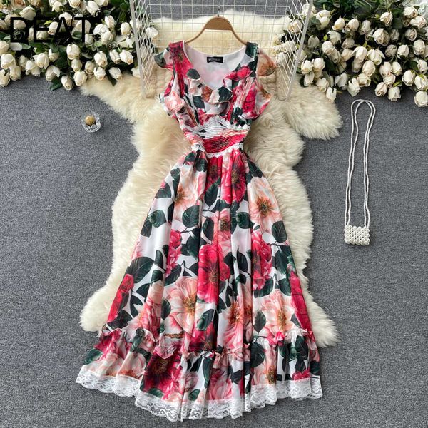 women printing ruffles lace dress v-neck sleeveless arrivals lady temperament fashion spring summer 11d613 210525, Black;gray
women printing ruffles lace dress v-neck sleeveless arrivals lady temperament fashion spring summer 11d613 210525, Black;gray