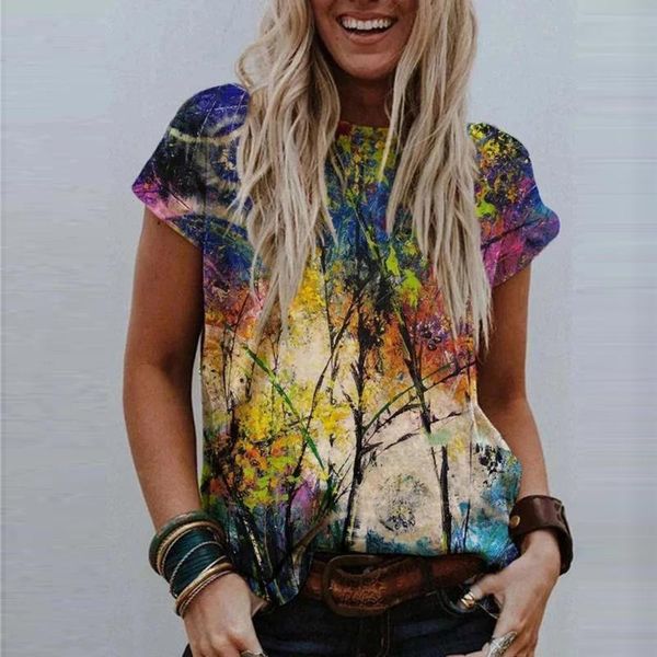 women's t-shirt tie-dyed girl t-shirts harajuku vintage pattern o-neck pullover woman short sleeve stretchy loose clothes clothing t s, White
women's t-shirt tie-dyed girl t-shirts harajuku vintage pattern o-neck pullover woman short sleeve stretchy loose clothes clothing t s, White