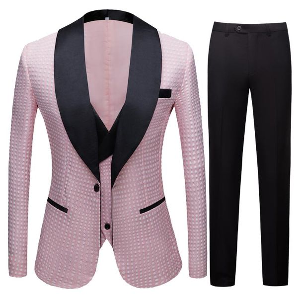men's suits & blazers gold plated black collar suit set wedding pink dot floral pattern slim fit party prom dress tuxedo singers costum, White;black
men's suits & blazers gold plated black collar suit set wedding pink dot floral pattern slim fit party prom dress tuxedo singers costum, White;black