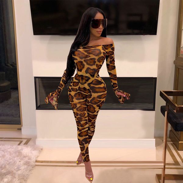 leopard printed women nightclub outfits two pieces slash neck ruffles bell long sleeves bodysuit and ny pants sets, Black;white
leopard printed women nightclub outfits two pieces slash neck ruffles bell long sleeves bodysuit and ny pants sets, Black;white
