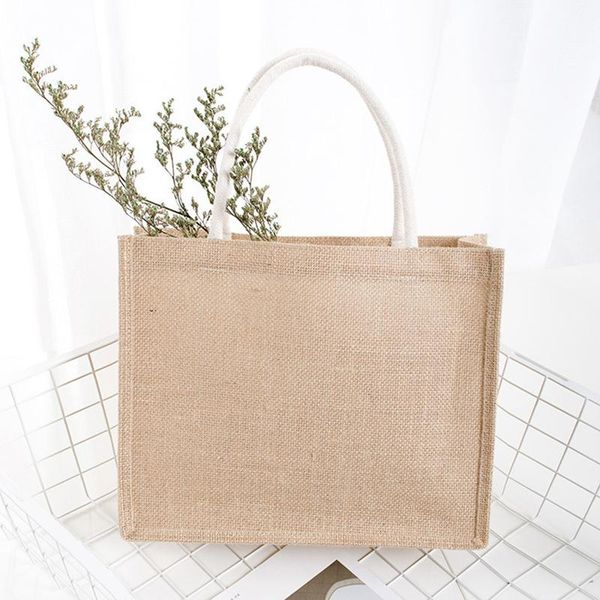 storage bags 1pc portable jute reusable tote shopping bag grocery organizer pouch eco friendly burlap large capacity handbag
storage bags 1pc portable jute reusable tote shopping bag grocery organizer pouch eco friendly burlap large capacity handbag