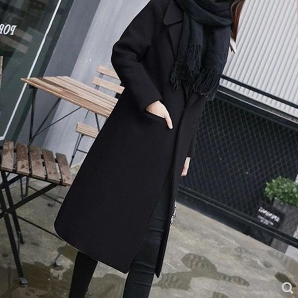 women's wool & blends autumn and winter woolen coat mid-length loose-fitting students' mori hepburn style trend, Black
women's wool & blends autumn and winter woolen coat mid-length loose-fitting students' mori hepburn style trend, Black