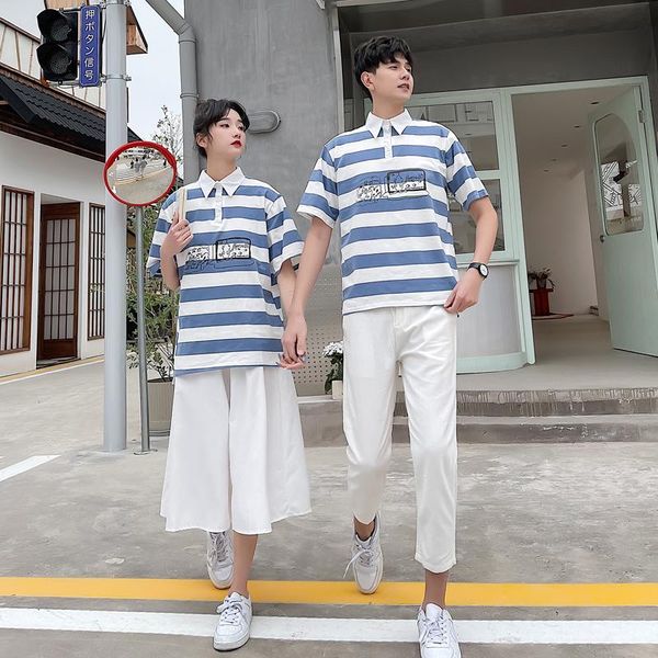 actual school uniform set style summer activity class dress students couples clothes clothing women's t-shirt, White
actual school uniform set style summer activity class dress students couples clothes clothing women's t-shirt, White