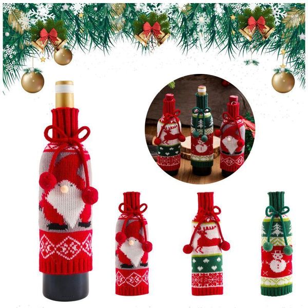 christmas decorations bow wine bottle cover elk old man snowman nnitted red navidad gift dinner table decor
christmas decorations bow wine bottle cover elk old man snowman nnitted red navidad gift dinner table decor