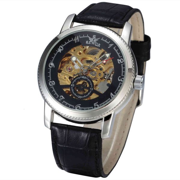 sewor watch steel belt hollow out automatic mechanical, Slivery;brown
sewor watch steel belt hollow out automatic mechanical, Slivery;brown