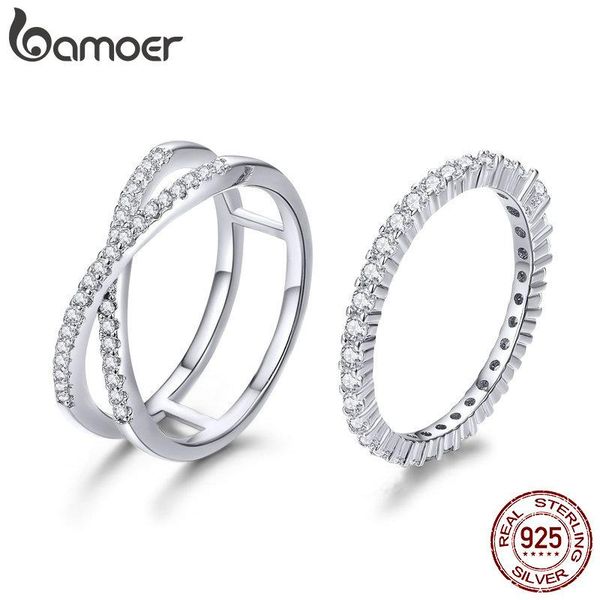 wedding rings bamoer 2pcs authentic 925 sterling silver dazzling cz geometric finger for women engagement jewelry anel scr463, Slivery;golden
wedding rings bamoer 2pcs authentic 925 sterling silver dazzling cz geometric finger for women engagement jewelry anel scr463, Slivery;golden