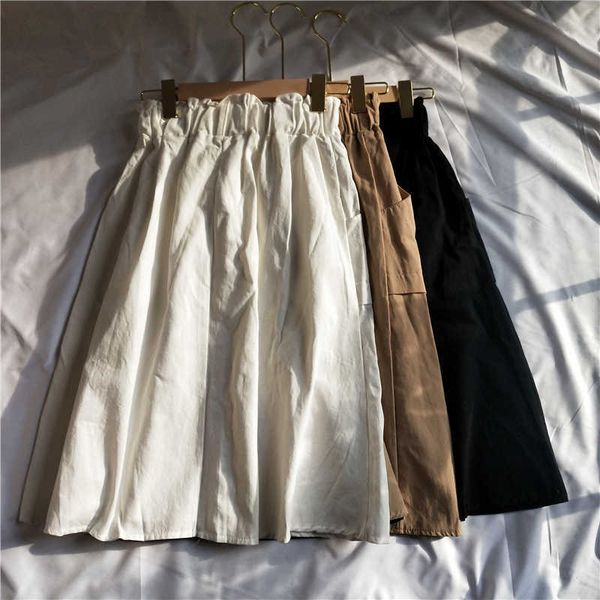 women's spring autumn a-line cotton skirt woman casual clothes plus size 210709, Black
women's spring autumn a-line cotton skirt woman casual clothes plus size 210709, Black