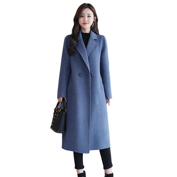 spring and autumn woolen coat women's mid-length fashion trend harajuku over the knee korean style lapel wool & blends, Black
spring and autumn woolen coat women's mid-length fashion trend harajuku over the knee korean style lapel wool & blends, Black