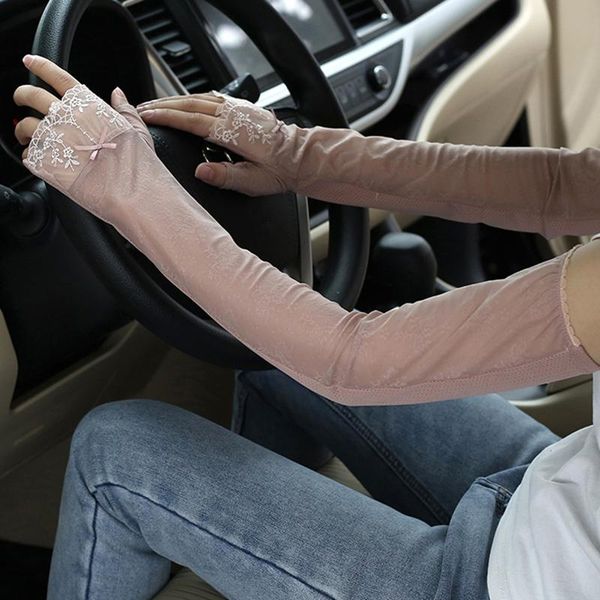 five fingers gloves summer women' long silk sunscreen with half-finger thin breathable arm protection for driving and riding, Blue;gray
five fingers gloves summer women' long silk sunscreen with half-finger thin breathable arm protection for driving and riding, Blue;gray