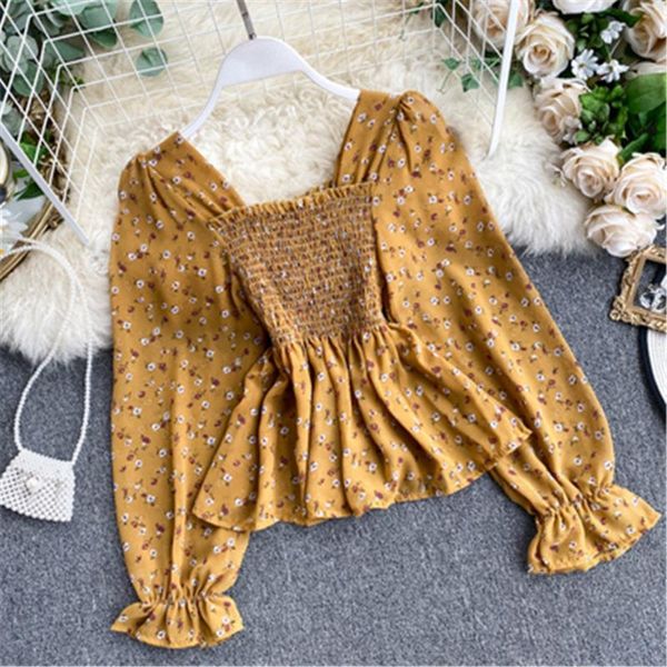 women's blouses & shirts 2021 women gorgeous sweet retro square collar elastic waist chiffon shirt lady long sleeve korean fashion clot, White
women's blouses & shirts 2021 women gorgeous sweet retro square collar elastic waist chiffon shirt lady long sleeve korean fashion clot, White