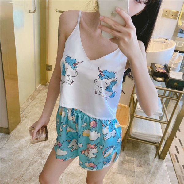 women's animal cartoon print lovely sleepwear home suit summer v neck pyjamas women spaghetti strap loose pijama satin femme cat sy0301, Black;red
women's animal cartoon print lovely sleepwear home suit summer v neck pyjamas women spaghetti strap loose pijama satin femme cat sy0301, Black;red