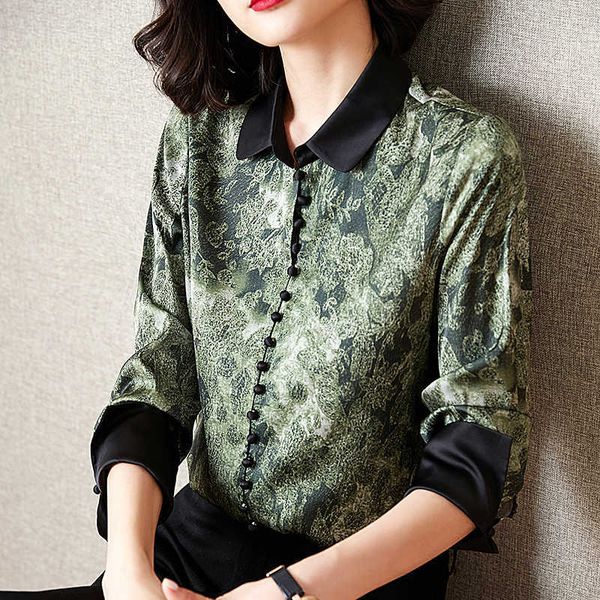 korean silk shirts for women long sleeve woman vintage print blouse plus size satin shirt blusas de mujer 210604, White
korean silk shirts for women long sleeve woman vintage print blouse plus size satin shirt blusas de mujer 210604, White